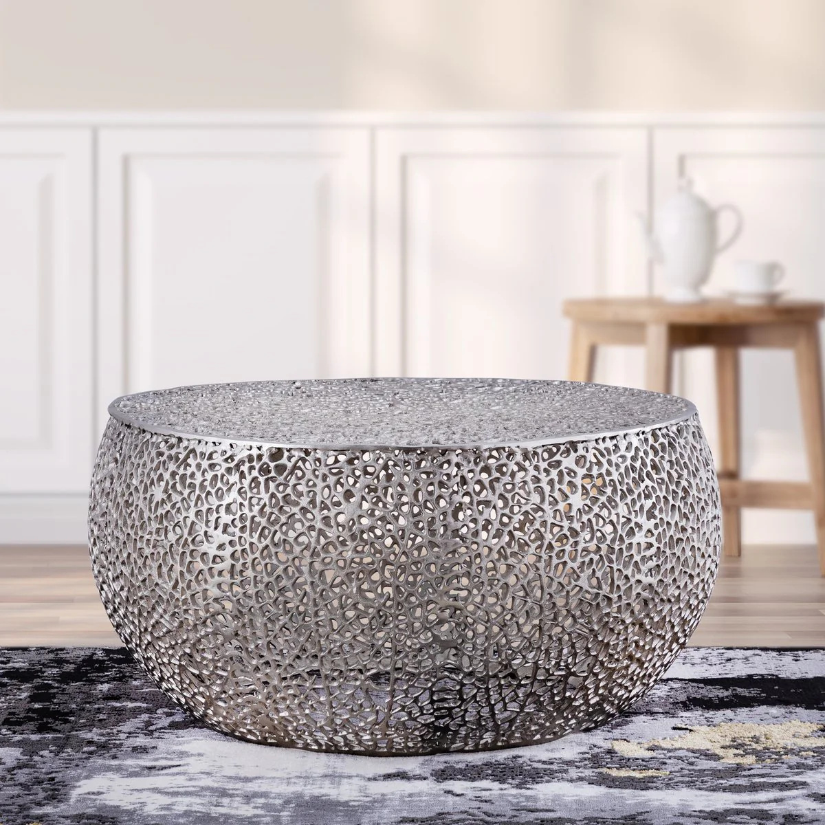 T3502-32-30 Round Coffee Table Silver