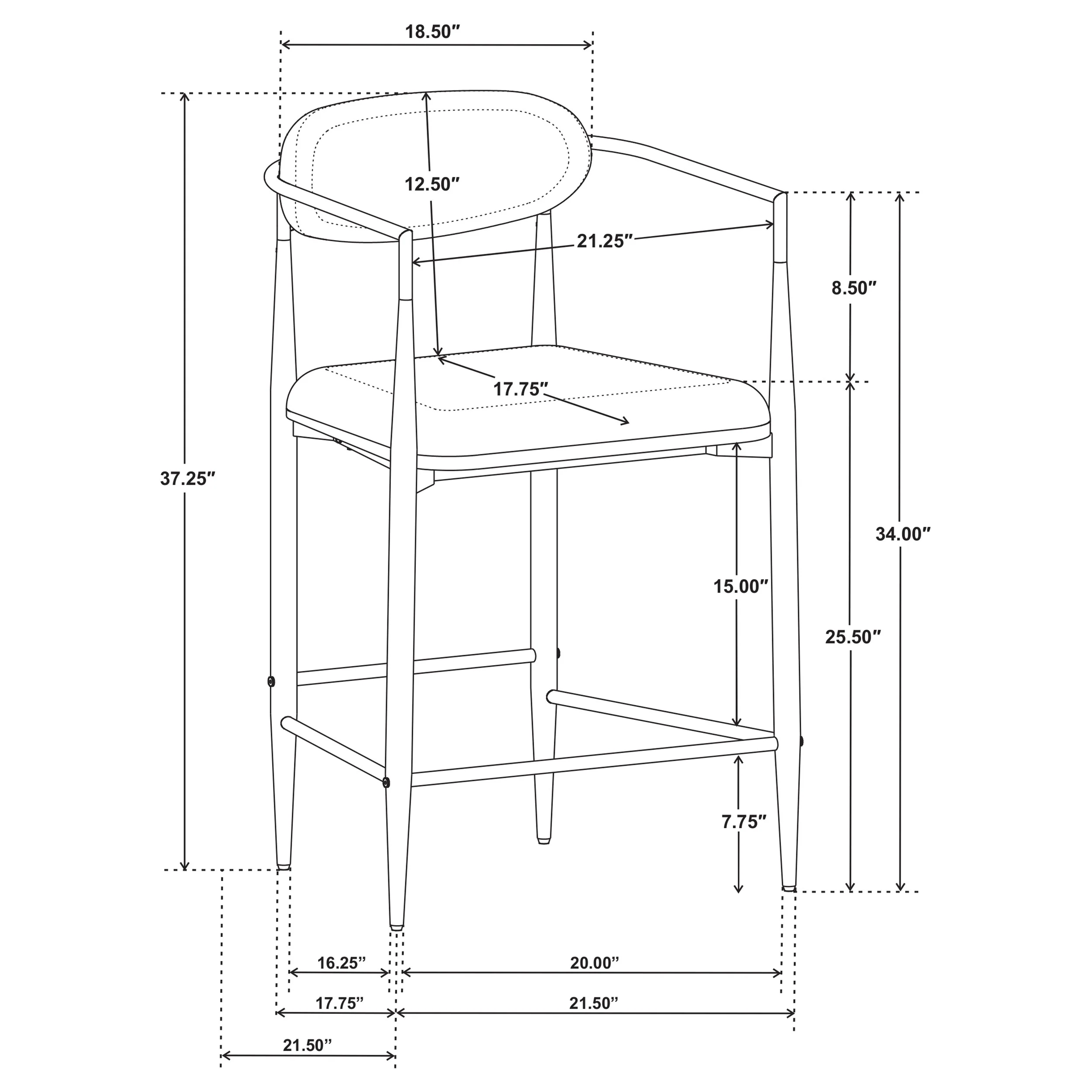 Tina Counter Chair - Image 43