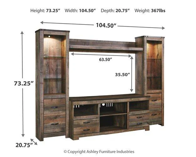 Trinell 4-Piece Entertainment Center - Image 16