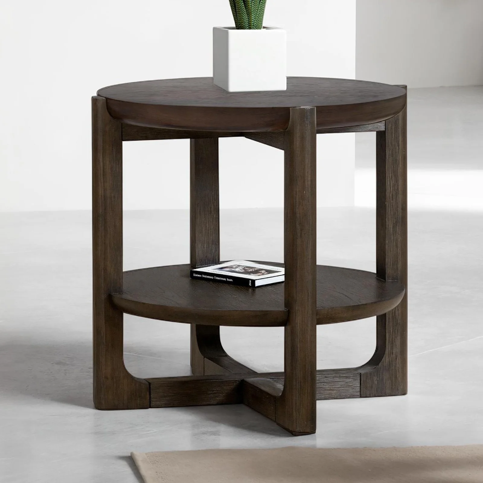 Vellara End Table w/ Wood Top