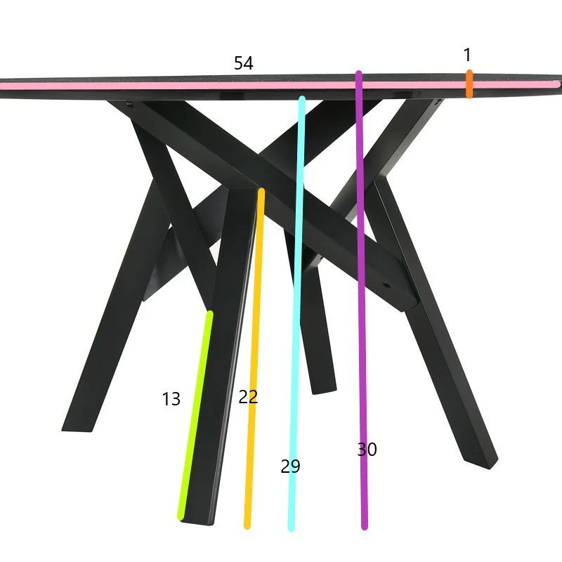 Venus and Polly 5 Piece Black Marble Round Dining Set - Image 7