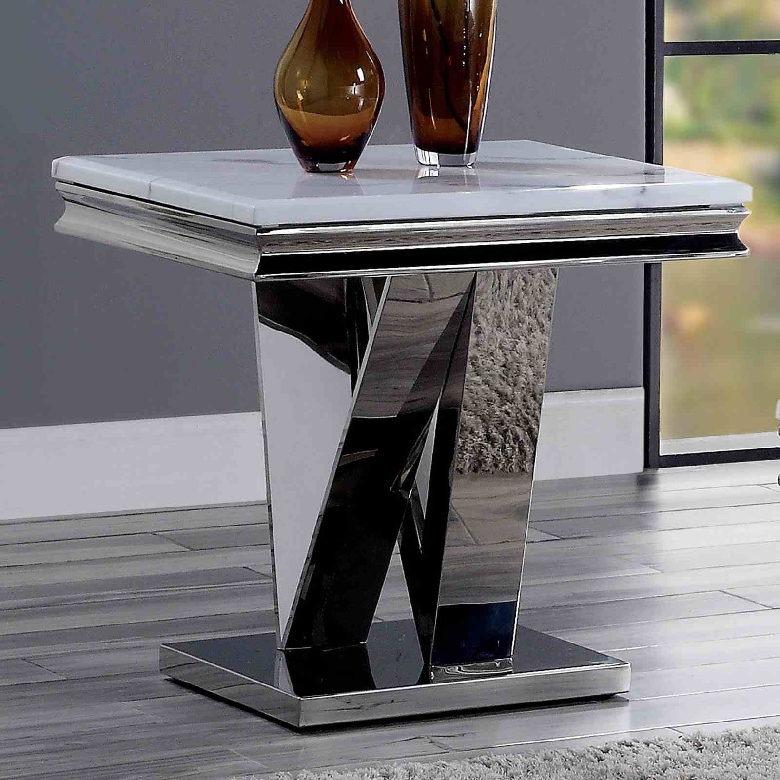 Villarsglane End Table, Chrome
