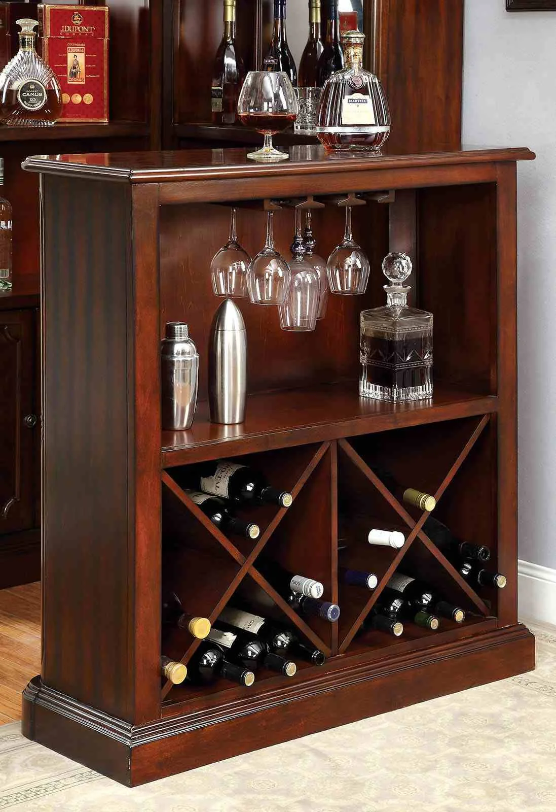 Voltaire Bar Table, Dark Cherry