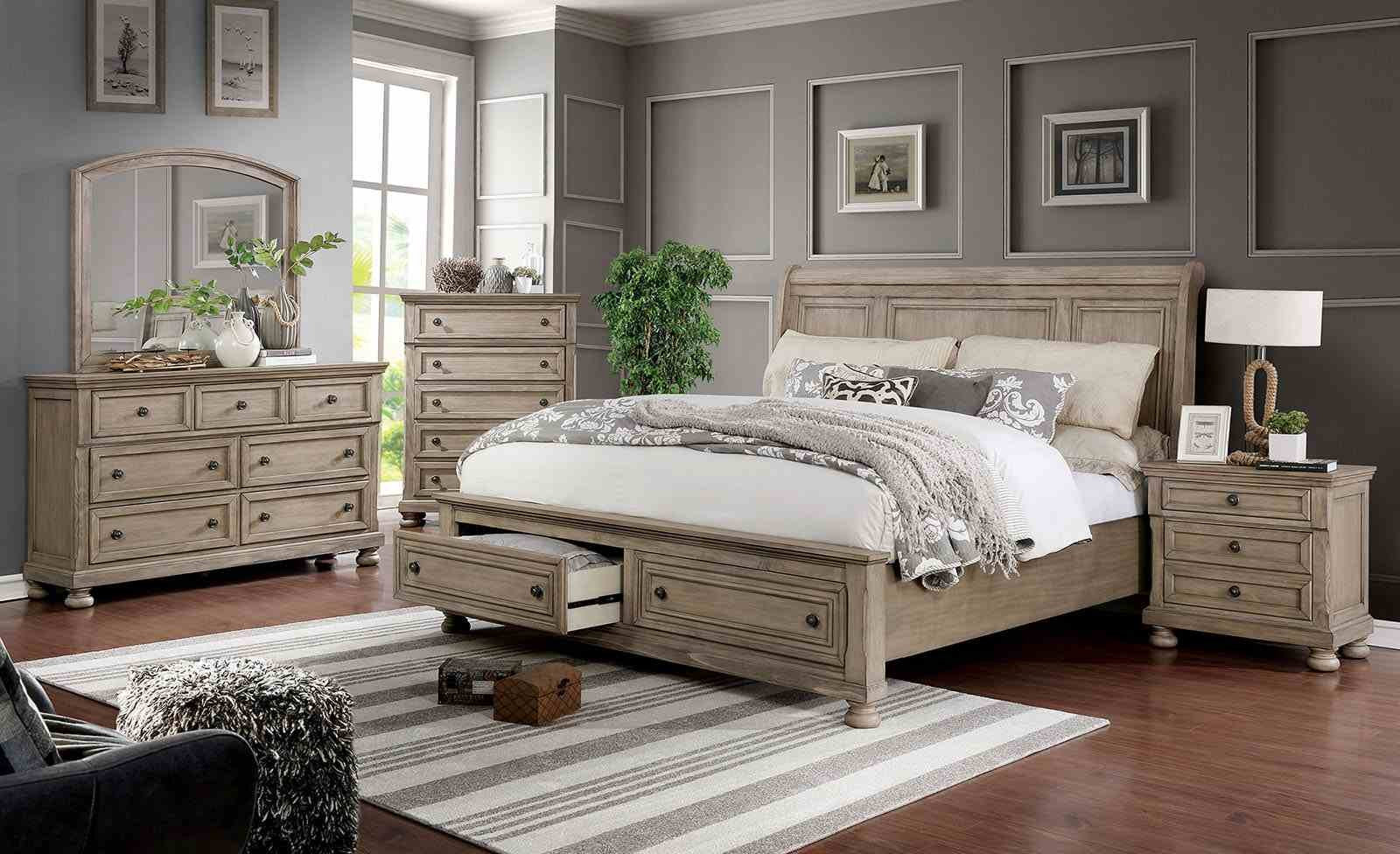 Wells E.King Bed, Gray - Image 5