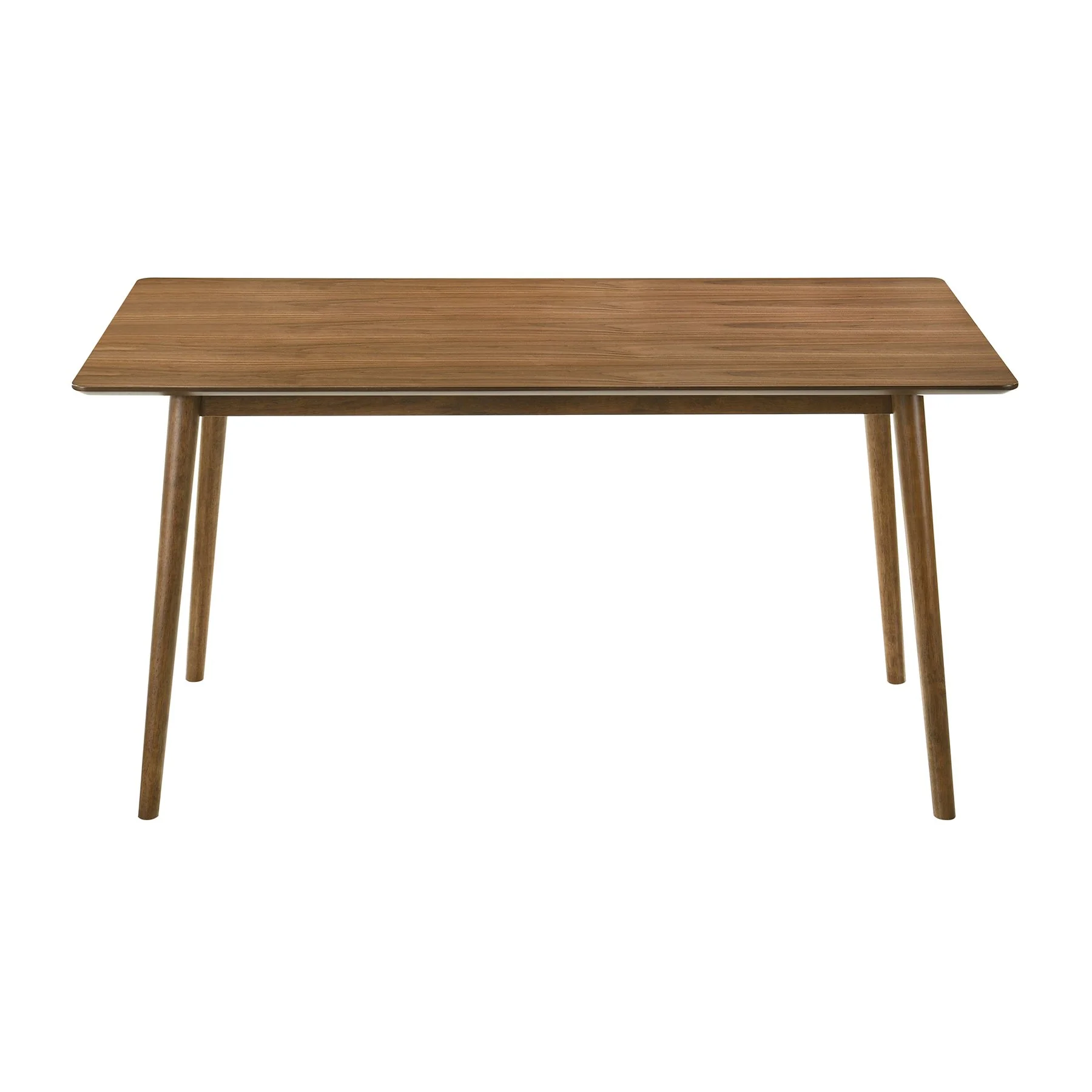 Westmont Santana 5 Piece Walnut Wood Dining Table Set with Orange Fabric - Image 5
