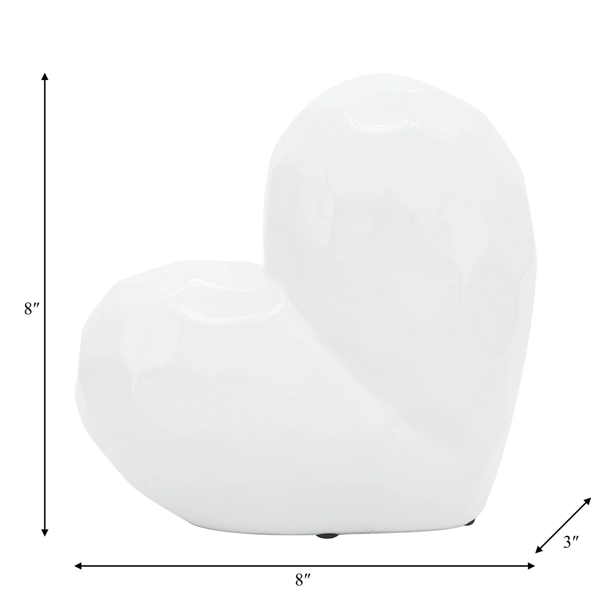 White Ceramic Heart, 8 - Image 2
