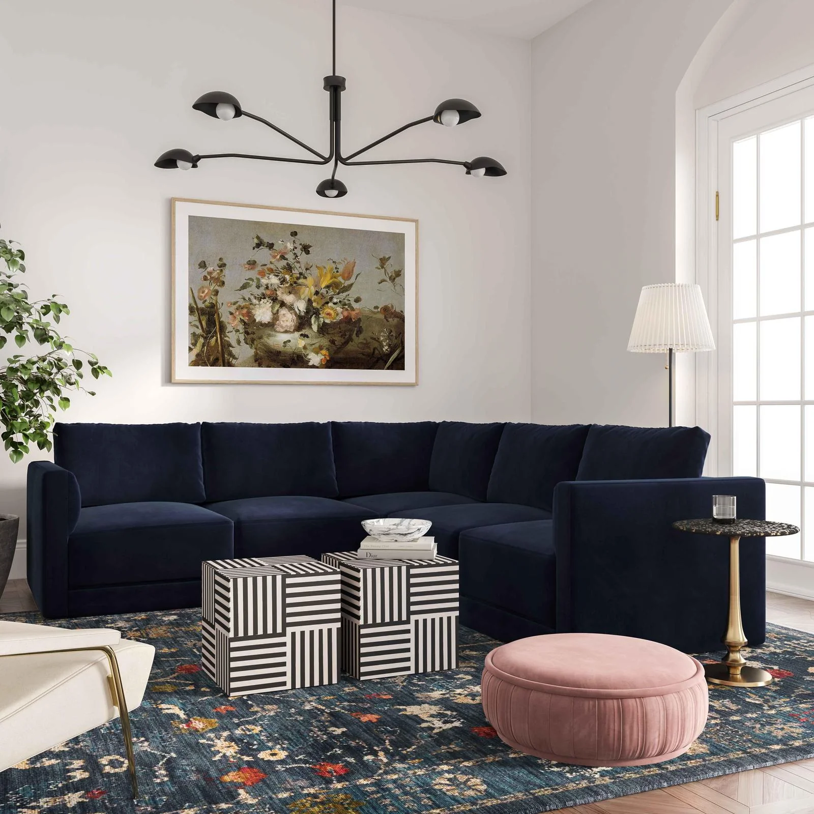 Willow Navy Modular L Sectional - Image 2