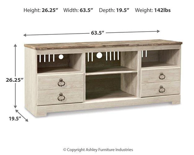 Willowton 4-Piece Entertainment Center with Electric Fireplace - Image 33