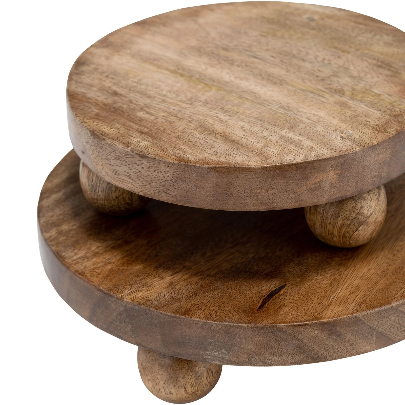 Wood, S/2 8/10"d Round Risers, Natural - Image 6