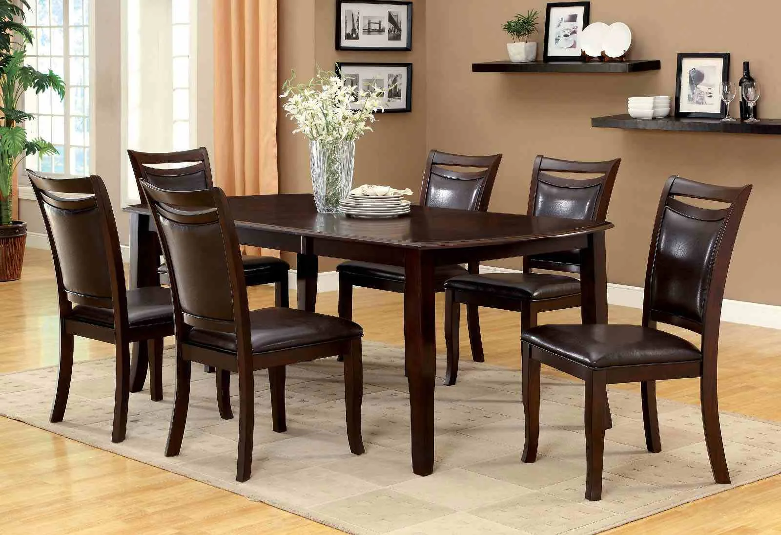 Woodside 7 Pc. Dining Table Set (2AC+4SC)