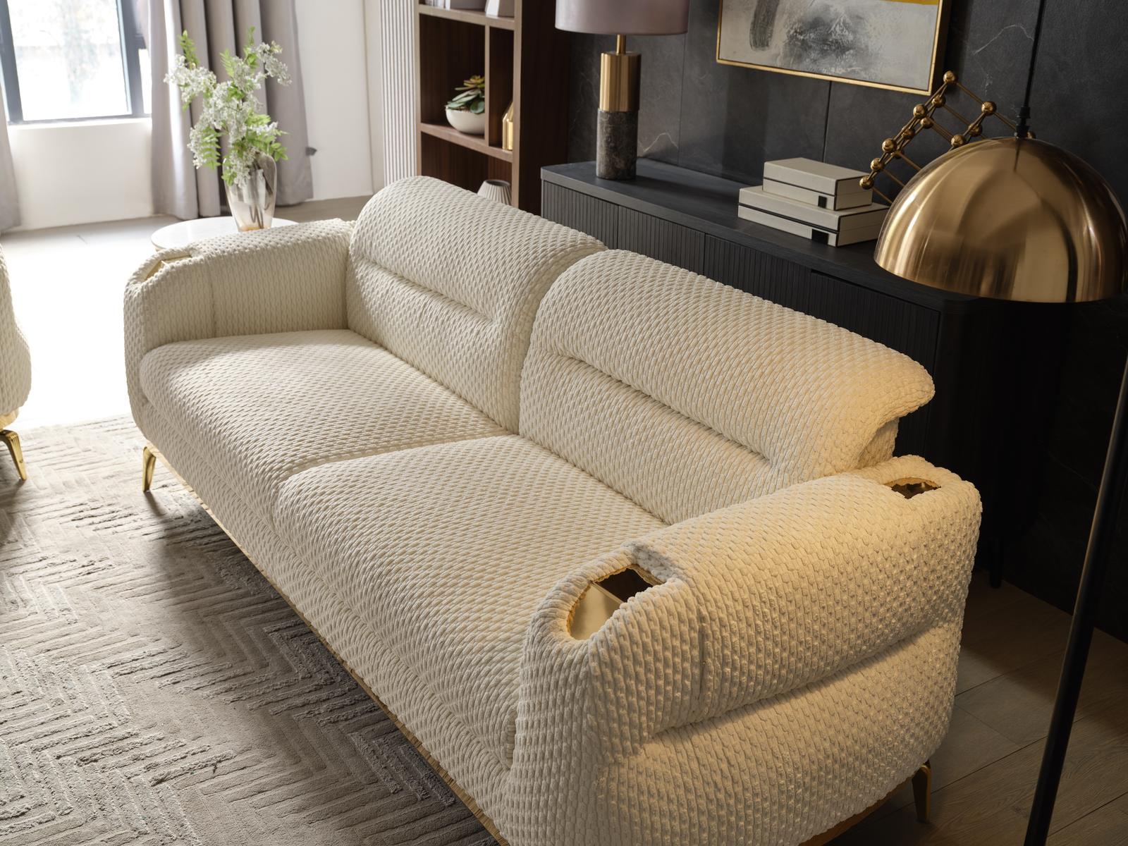 Zoe sofa Cream - Image 4